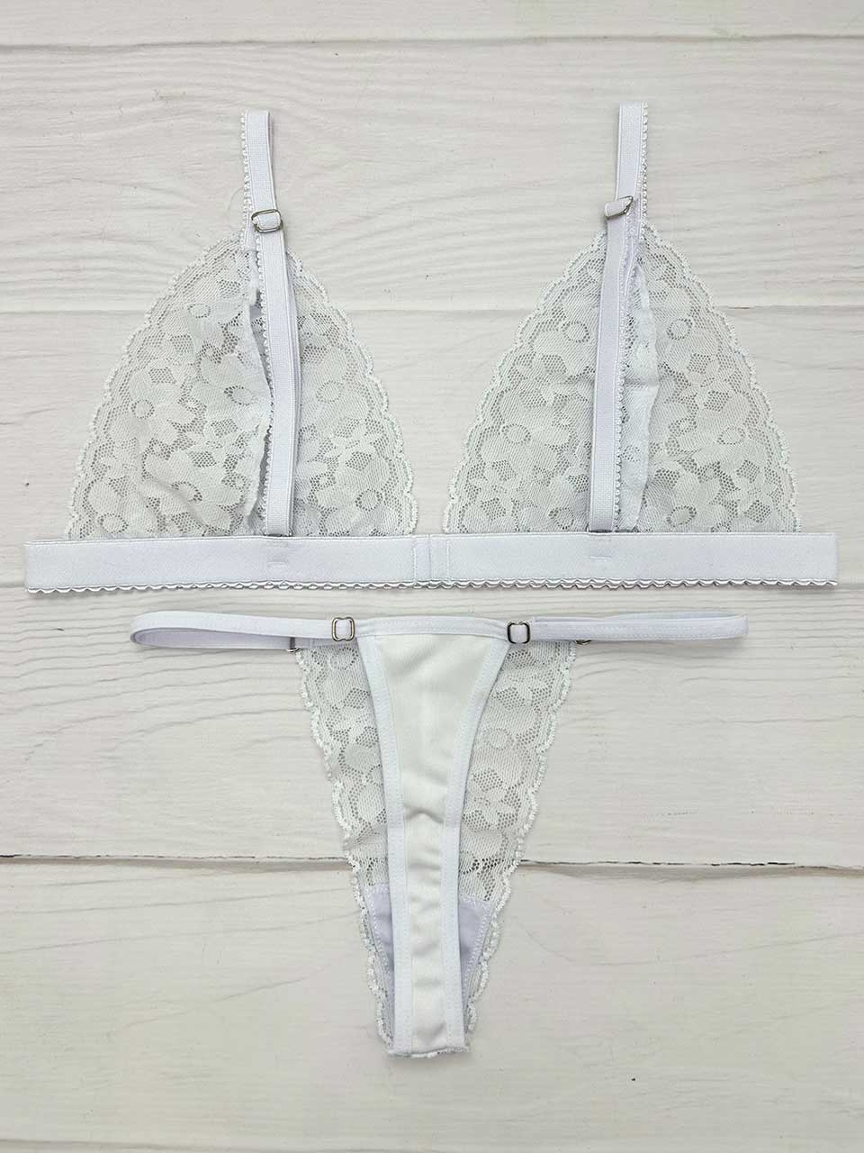 Conjunto mariposa blanco
