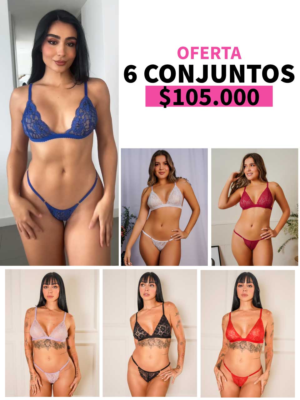 LLEVA 6 CONJUNTO MARIPOSA- 35%