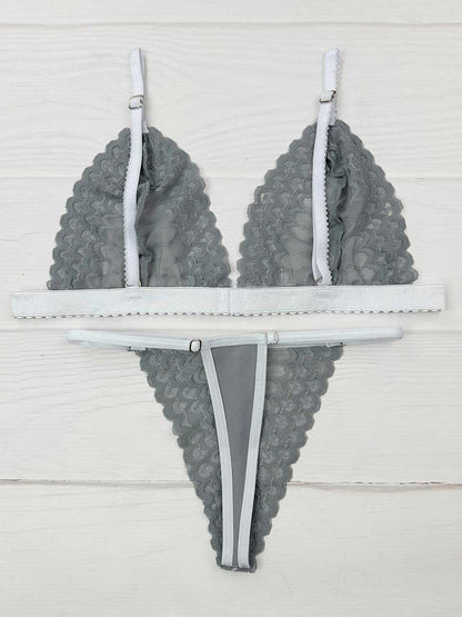 Conjunto mariposa gris