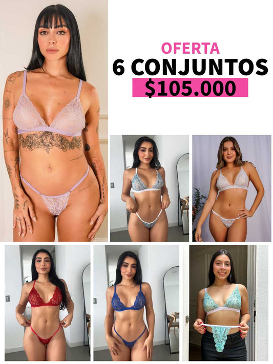 LLEVA 6 CONJUNTO MARIPOSA- 35%