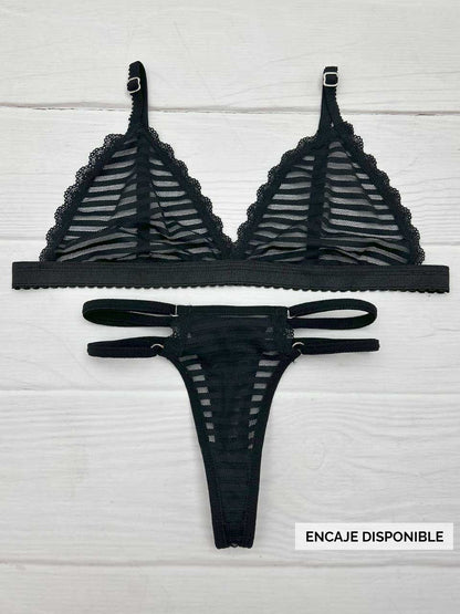 Conjunto mayatex triangulo negro