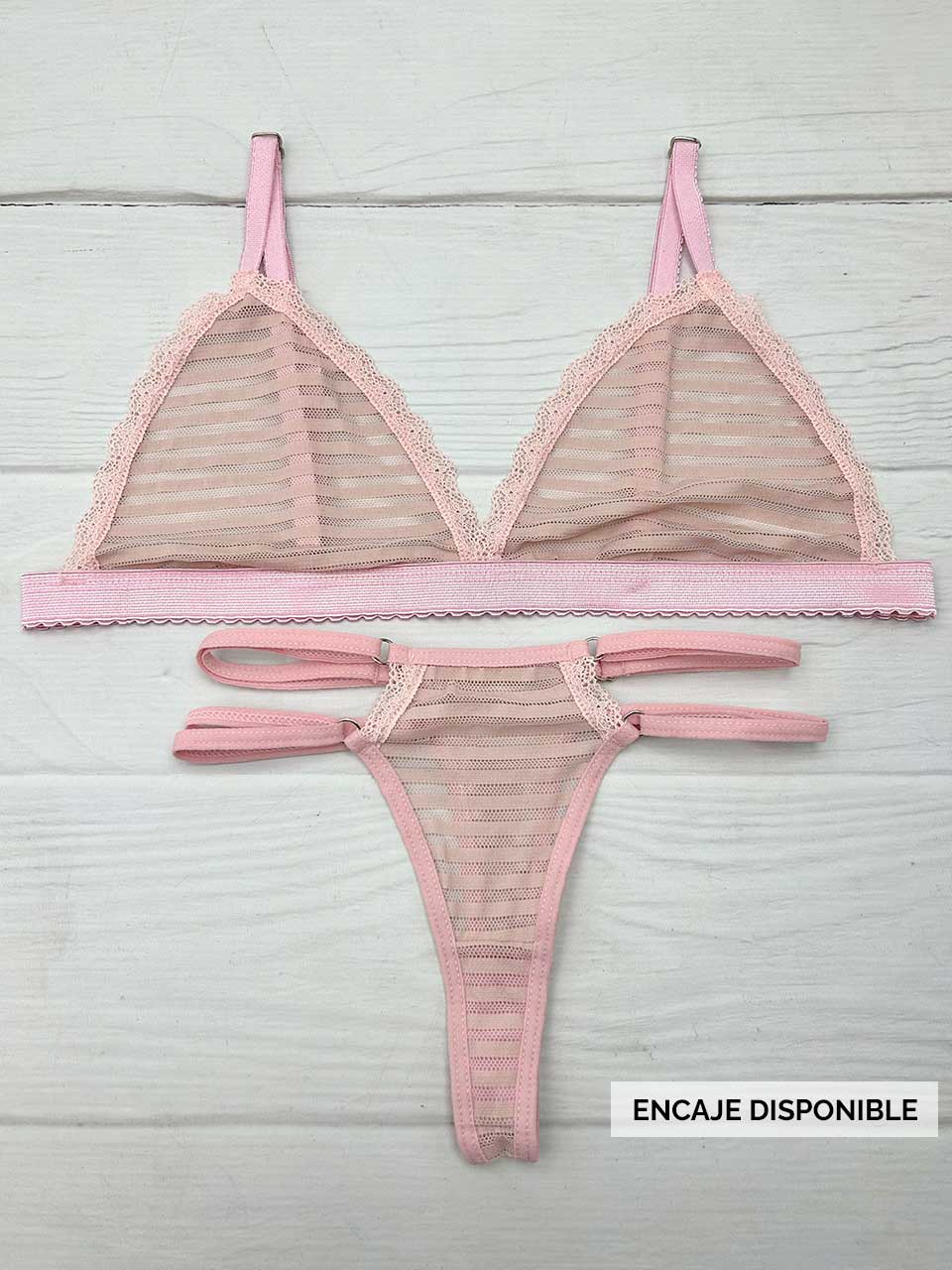 Conjunto mayatex triangulo rosa