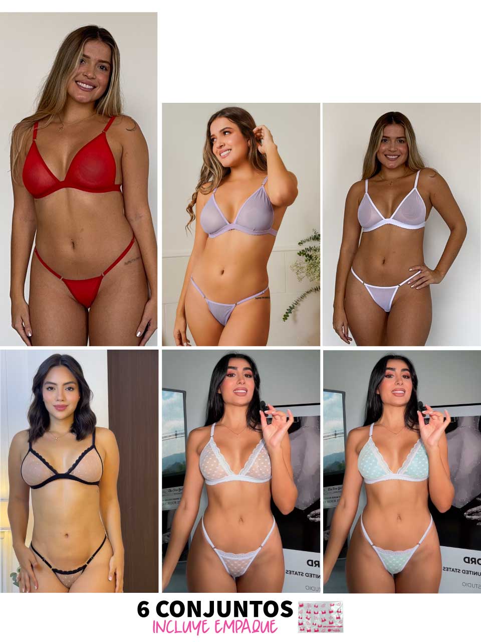 6 CONJUNTOS GRABADOS  Y  MAYATEX - 25%