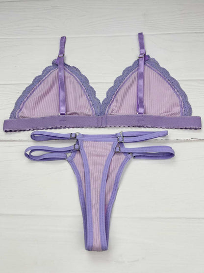 Conjunto rib triangulo lila