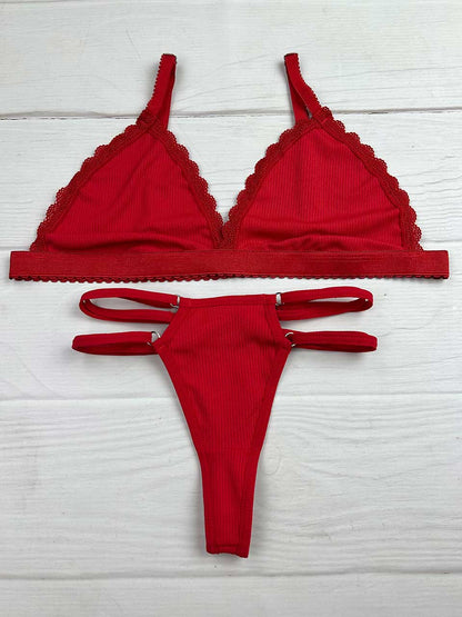 Conjunto rib triangulo rojo