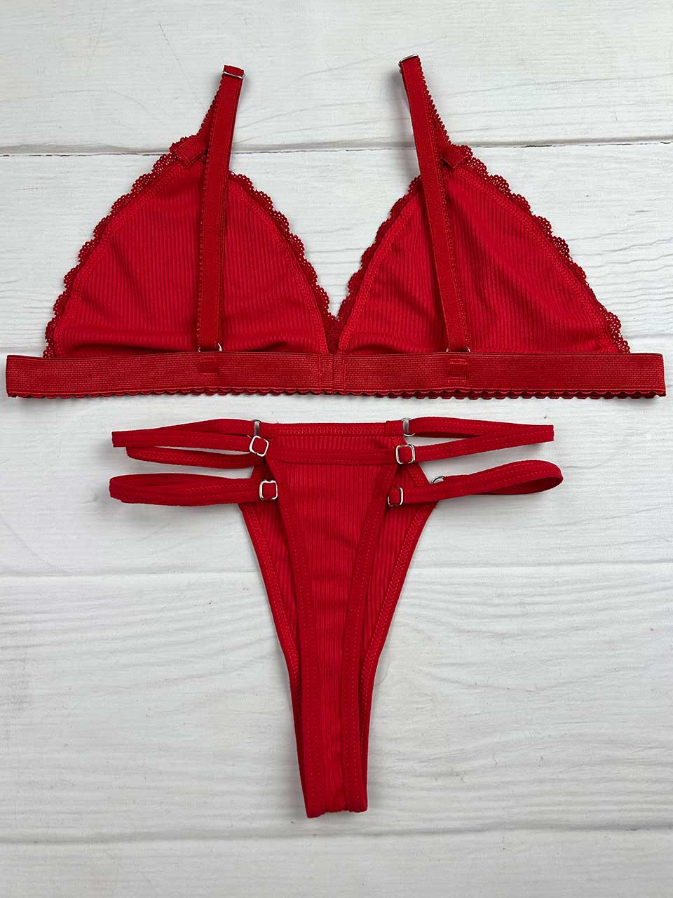 Conjunto rib triangulo rojo