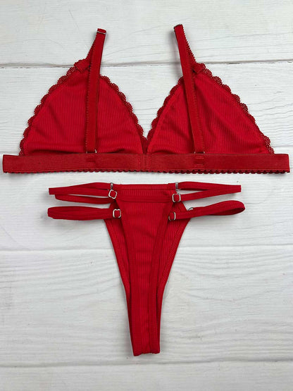 Conjunto rib triangulo rojo