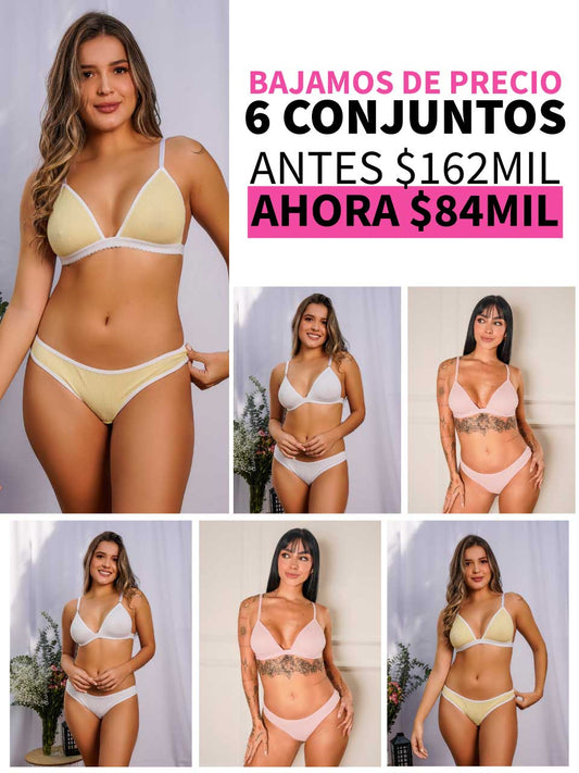 LLEVA 6 CONJUNTOS RIB ELASTICO -48%