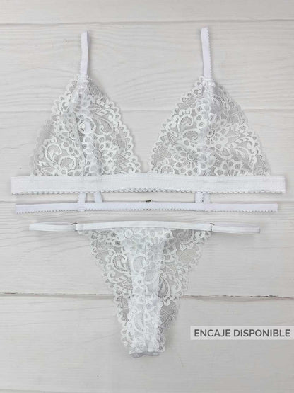 Conjunto tiras blanco