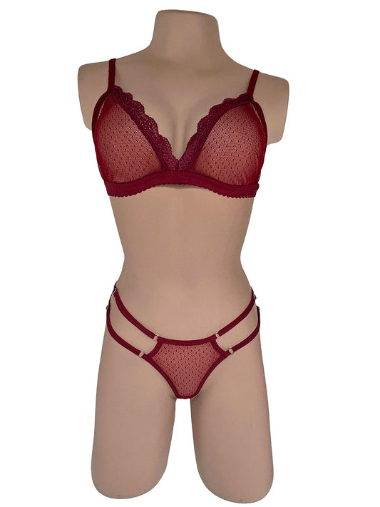 Conjunto triangulo grabado vino