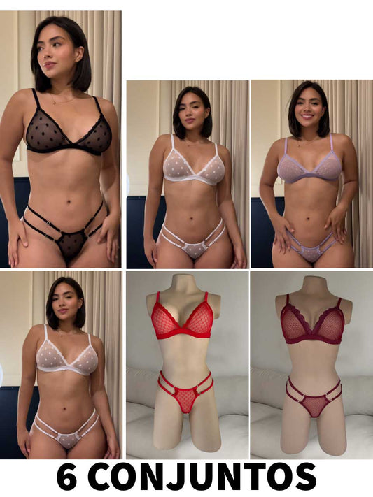 6 CONJUNTOS TRIANGULO GRABADO