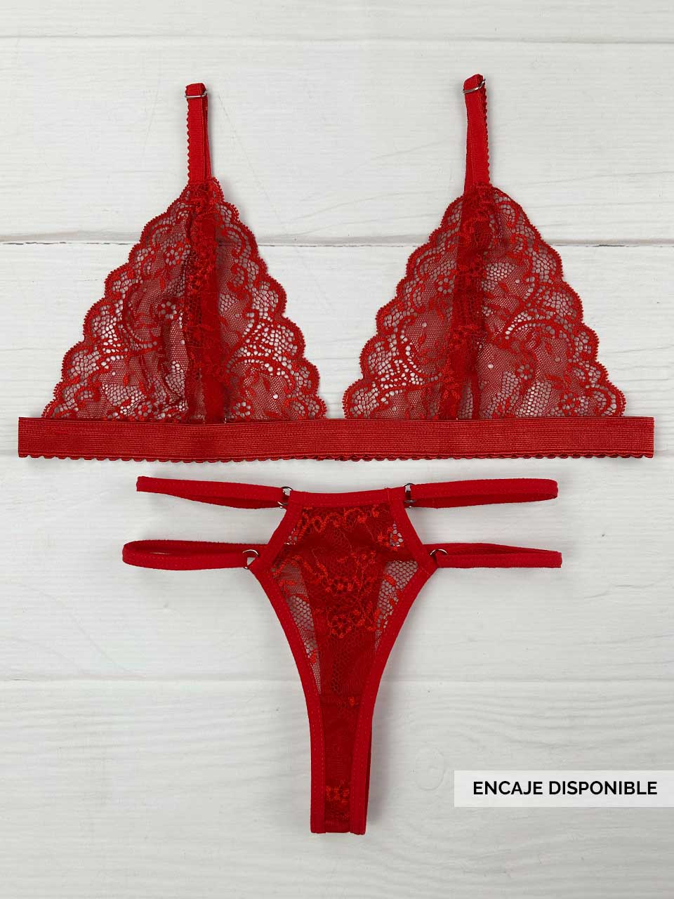 Conjunto triangulo rojo