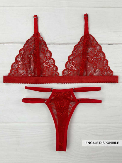 Conjunto triangulo rojo