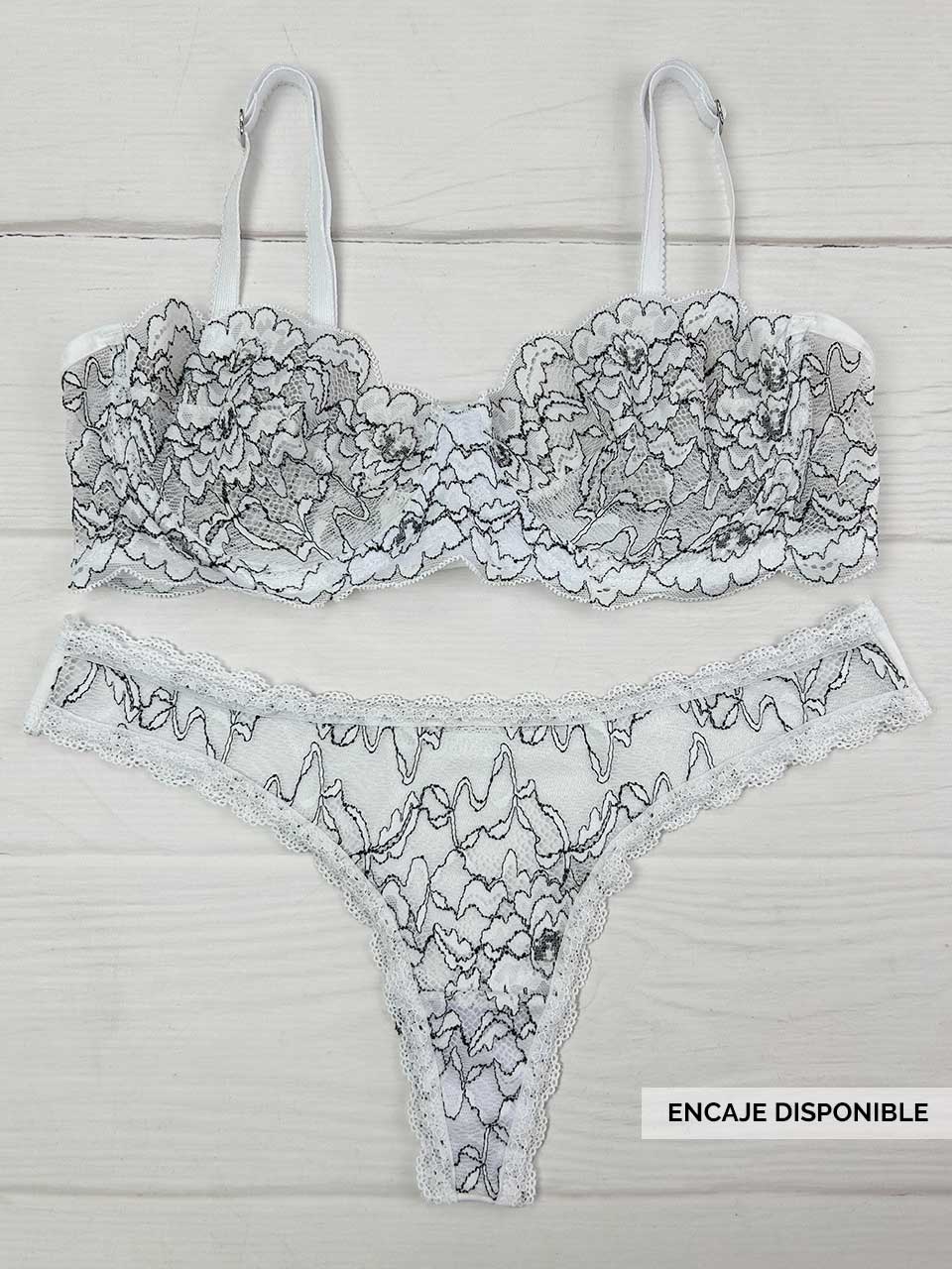 Conjunto varilla bicolor blanco