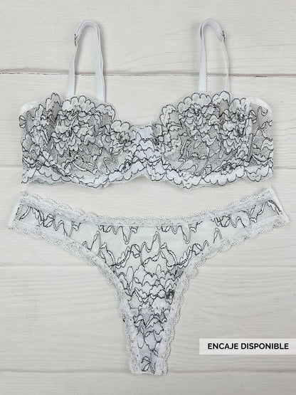 Conjunto varilla bicolor blanco