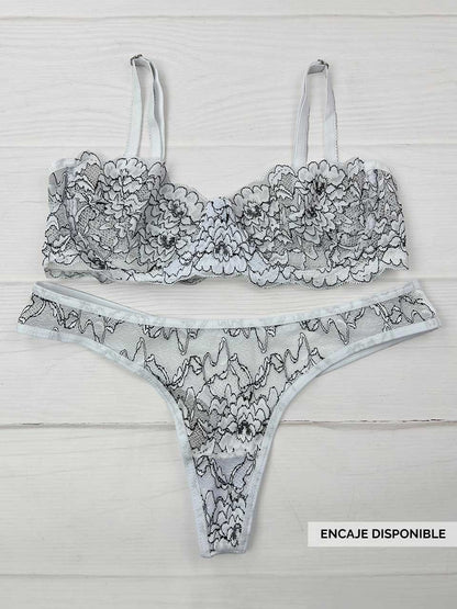 Conjunto varilla bicolor blanco