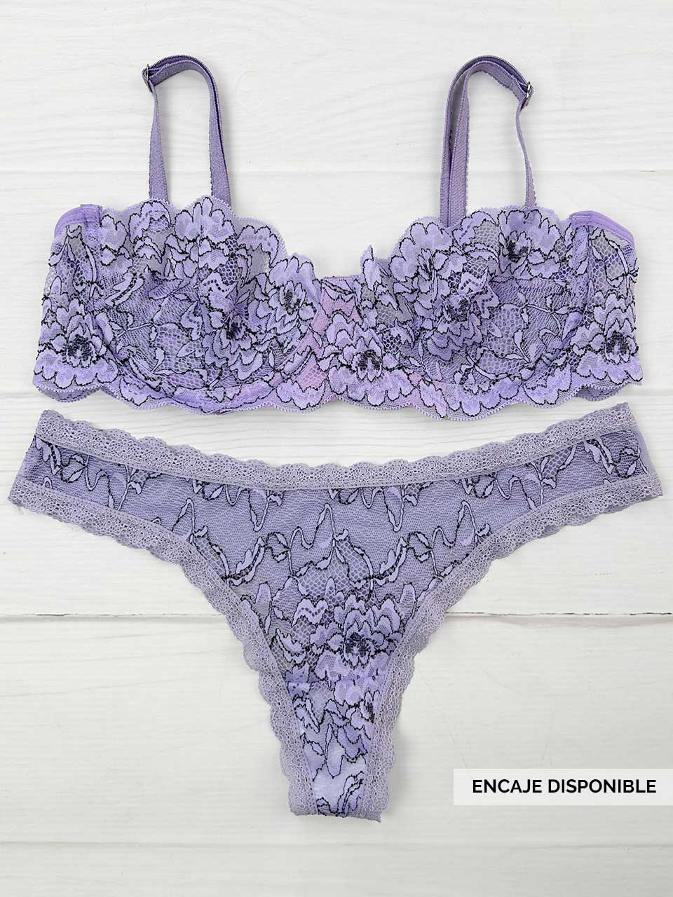 Conjunto varilla bicolor lila