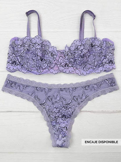 Conjunto varilla bicolor lila