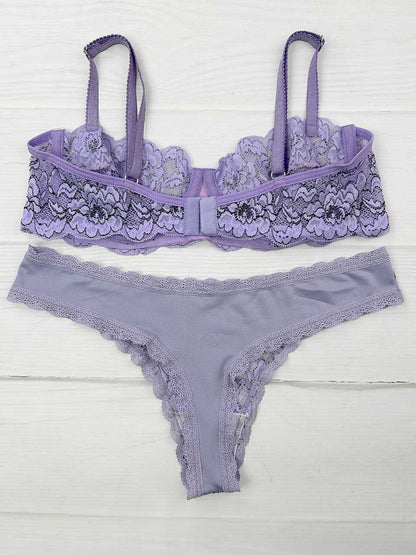 Conjunto varilla bicolor lila