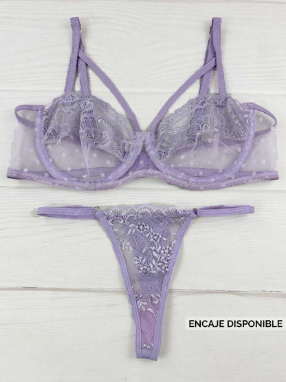 Conjunto varilla tiras lila