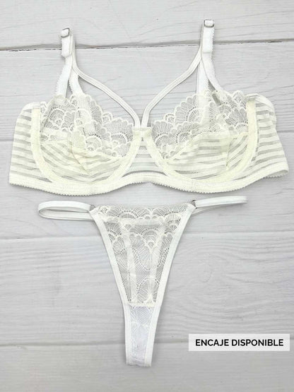 Conjunto varilla mayatex tiras marfil