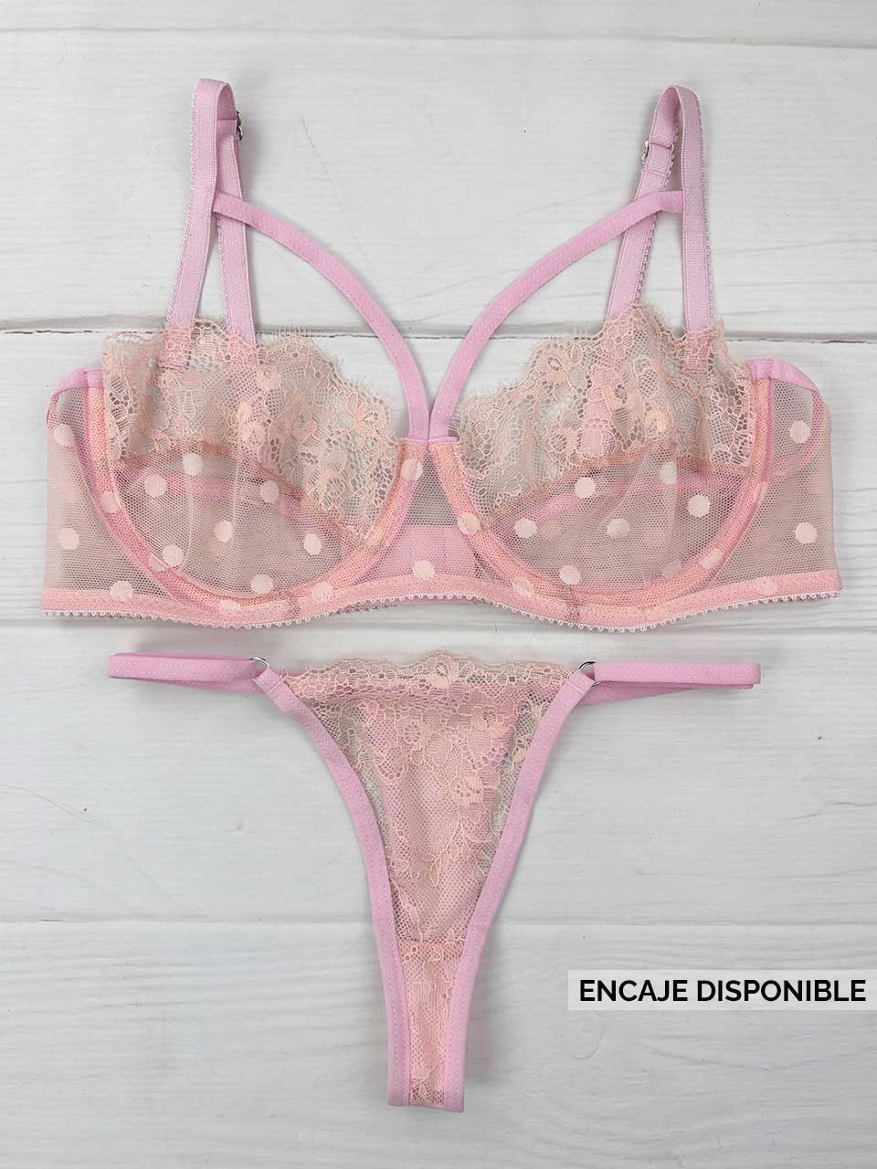 Conjunto varilla tiras rosa