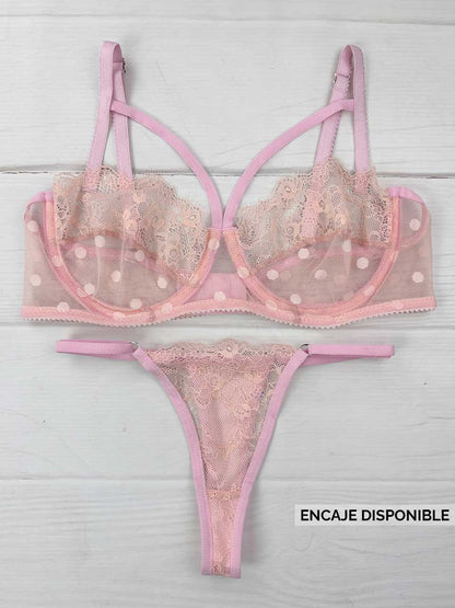 Conjunto varilla tiras rosa
