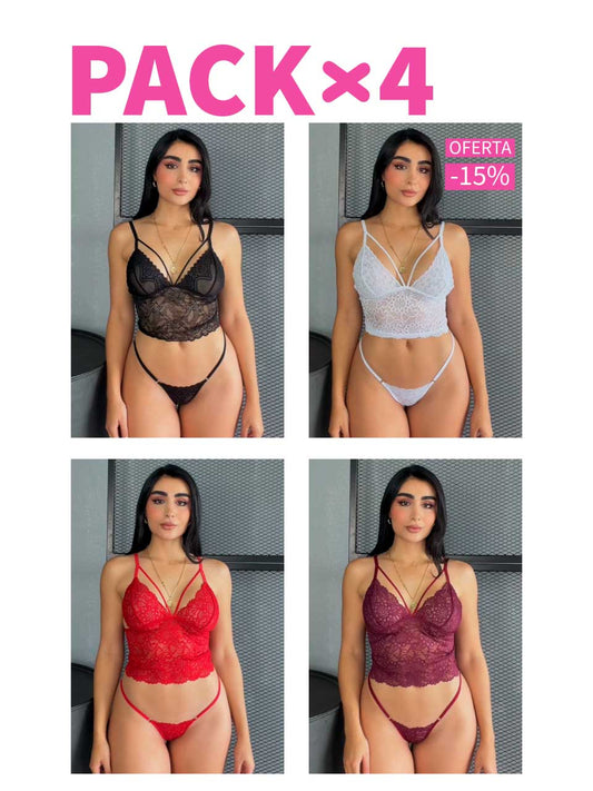 PACK X4 CROP TOP