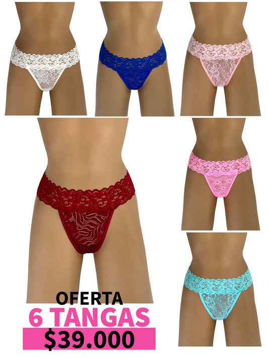 LLEVA 6 TANGA FRANJA HILO - 35%