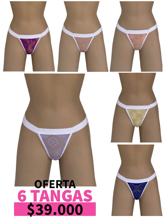 LLEVA 6 TANGA CONTORNO PASTELES -35%