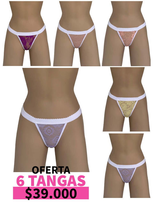 LLEVA 6 TANGA CONTORNO PASTELES -35%