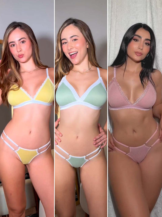 KIT 3 CONJUNTOS RIB TRIANGULO