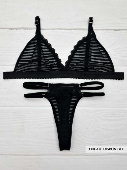 Conjunto mayatex triangulo negro