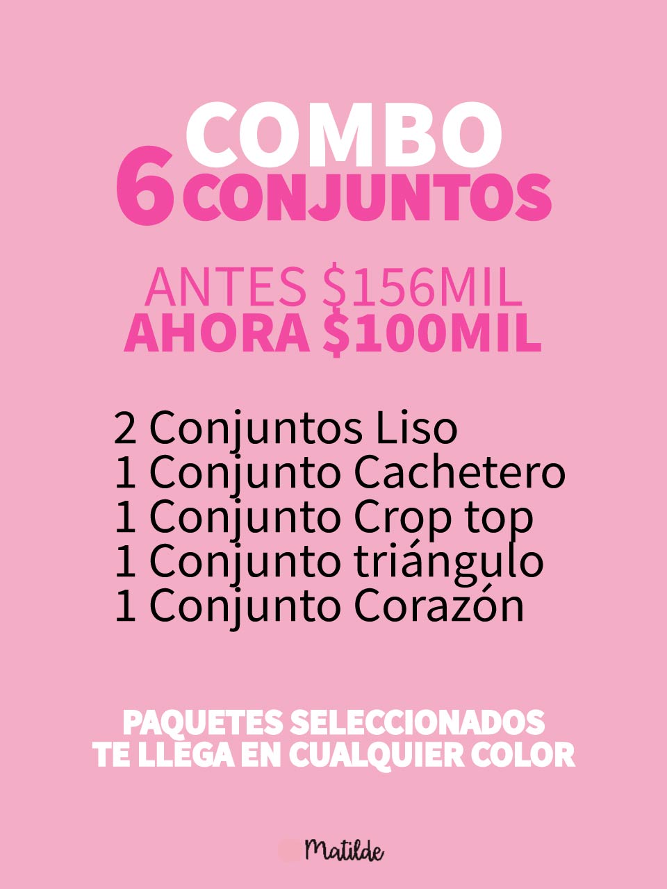 BOLSA EMPRENDEDORA  6 CONJUNTOS 100MIL