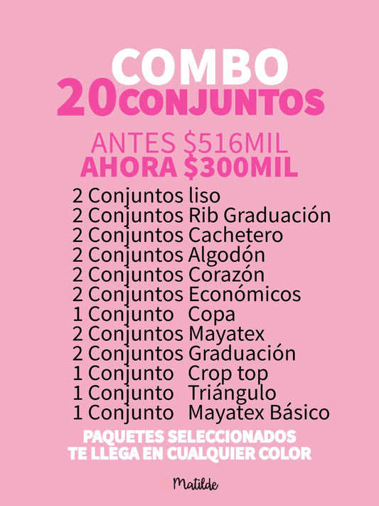 BOLSA EMPRENDEDORA 20 CONJUNTOS 300MIL