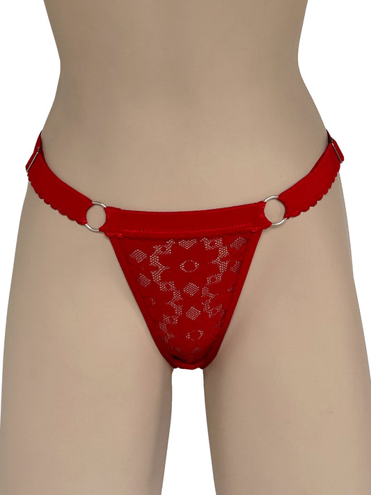 Tanga contorno graduable rojo