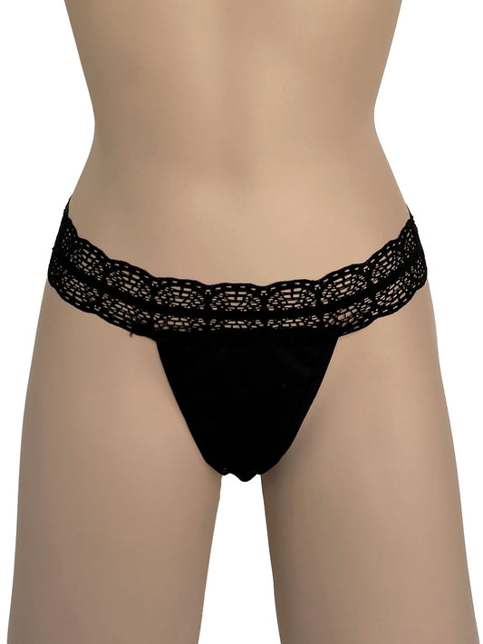 TANGA ALGODON NEGRO