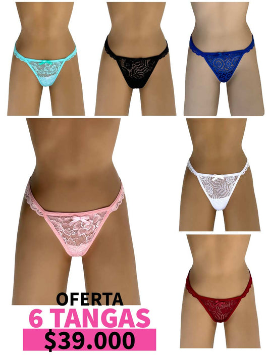 LLEVA 6 TANGA BOLERO HILO - 35%