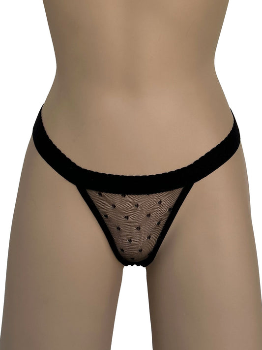Tanga contorno grabado negro
