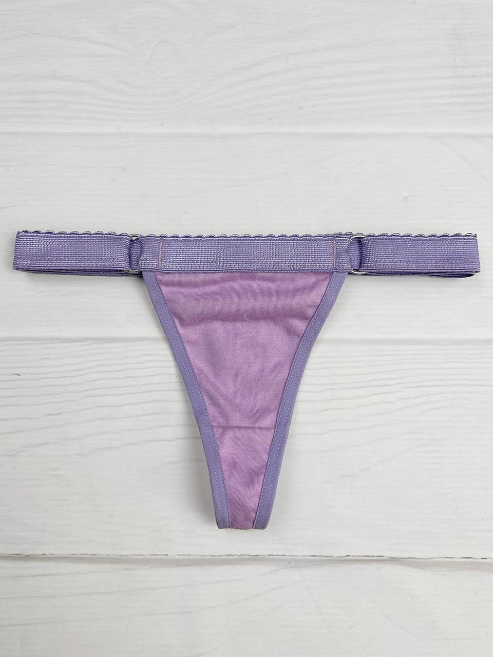 Tanga contorno graduable algodon lila