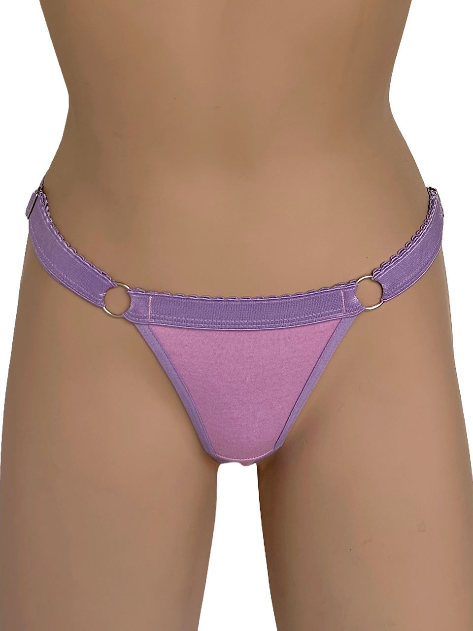 Tanga contorno graduable algodon lila