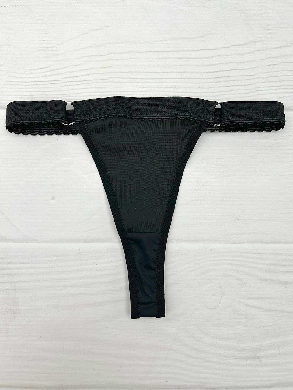 Tanga contorno graduable polilicra negro