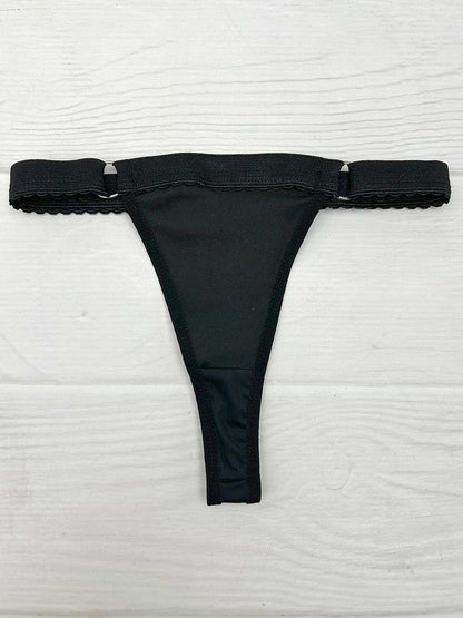 Tanga contorno graduable polilicra negro