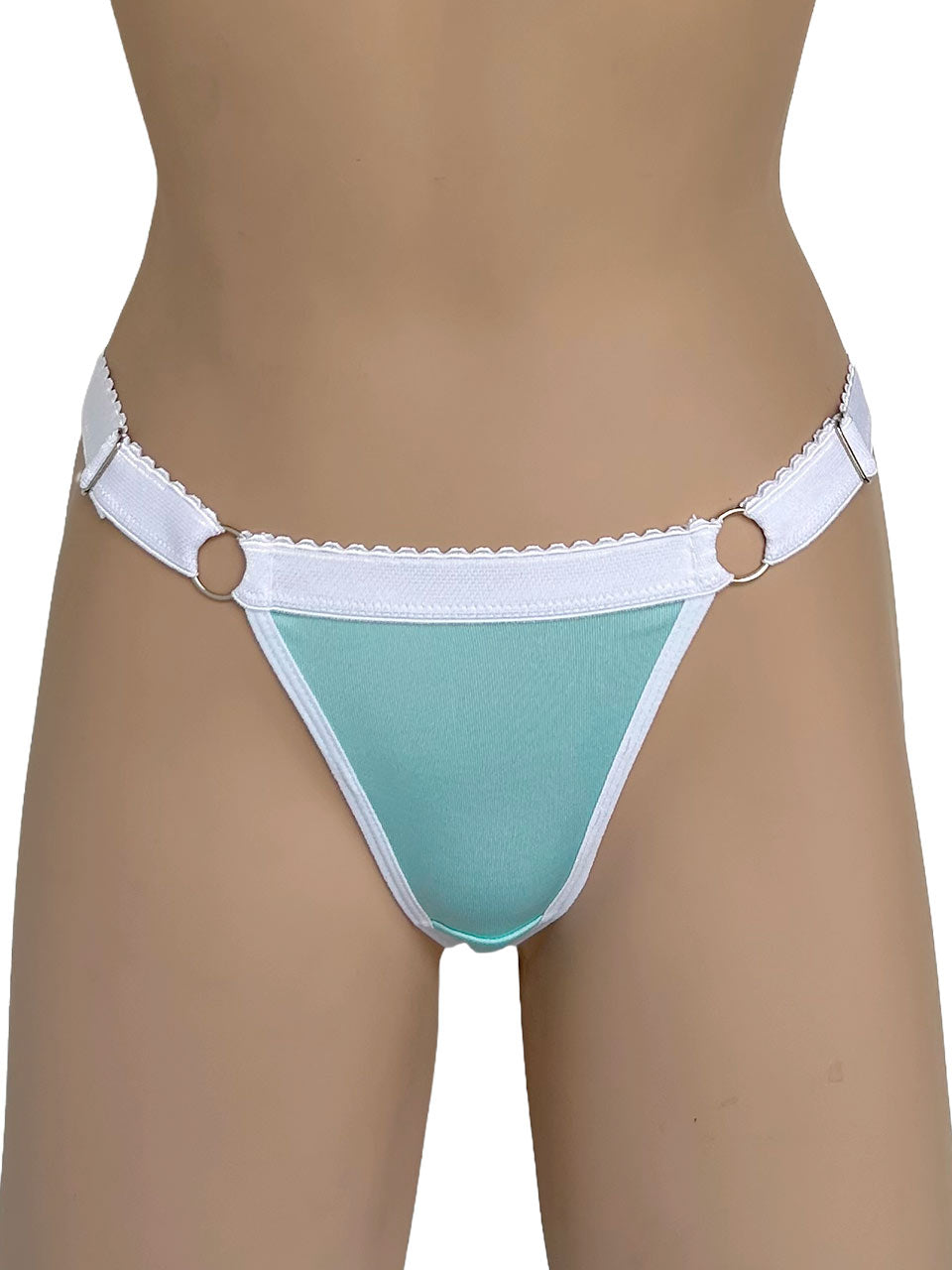 Tanga contorno graduable polilicra menta