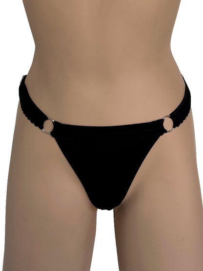 Tanga contorno graduable polilicra negro