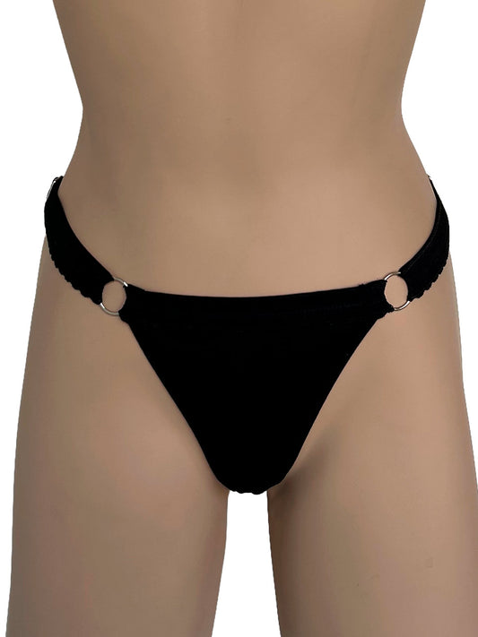 Tanga contorno graduable polilicra negro