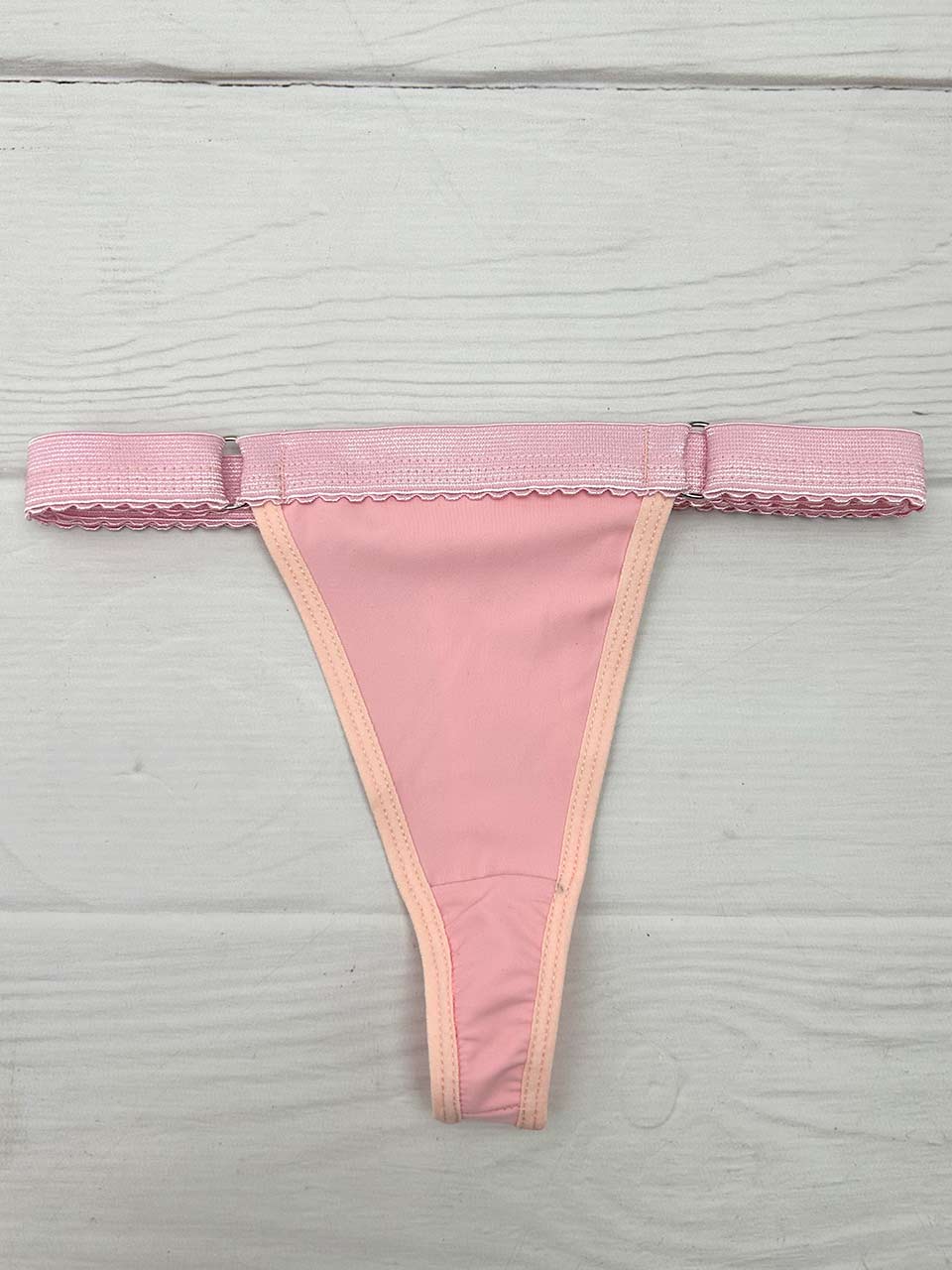 Tanga contorno graduable polilicra rosa