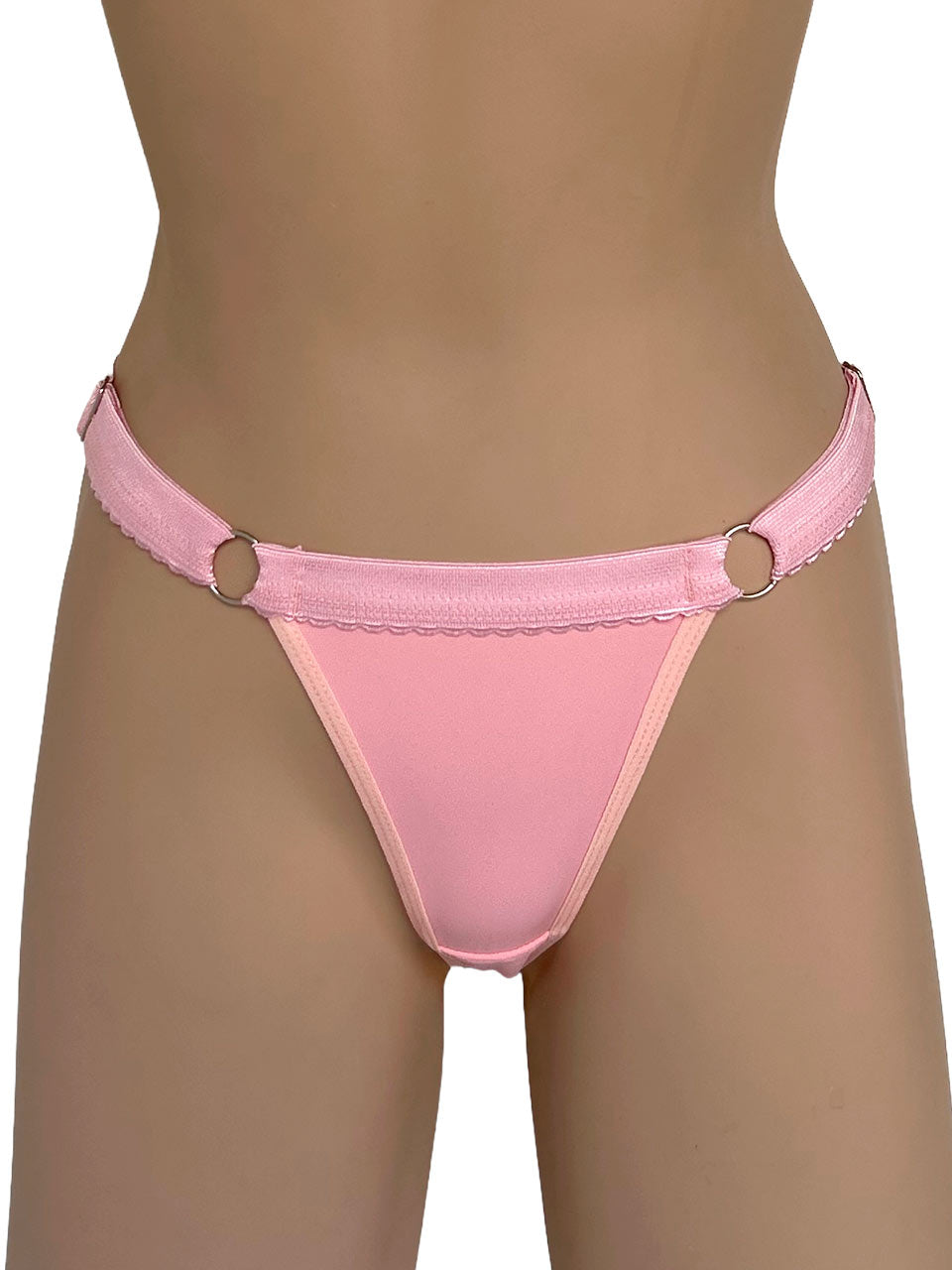 Tanga contorno graduable polilicra rosa