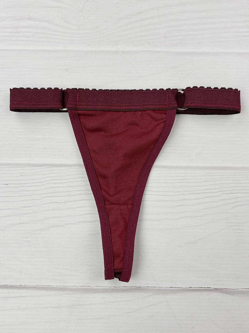 Tanga contorno graduable algodon vino