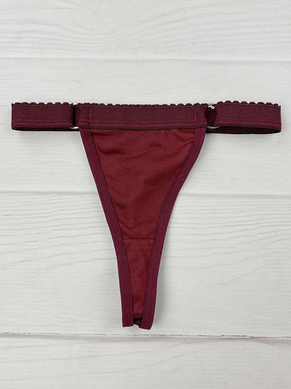 Tanga contorno graduable algodon vino